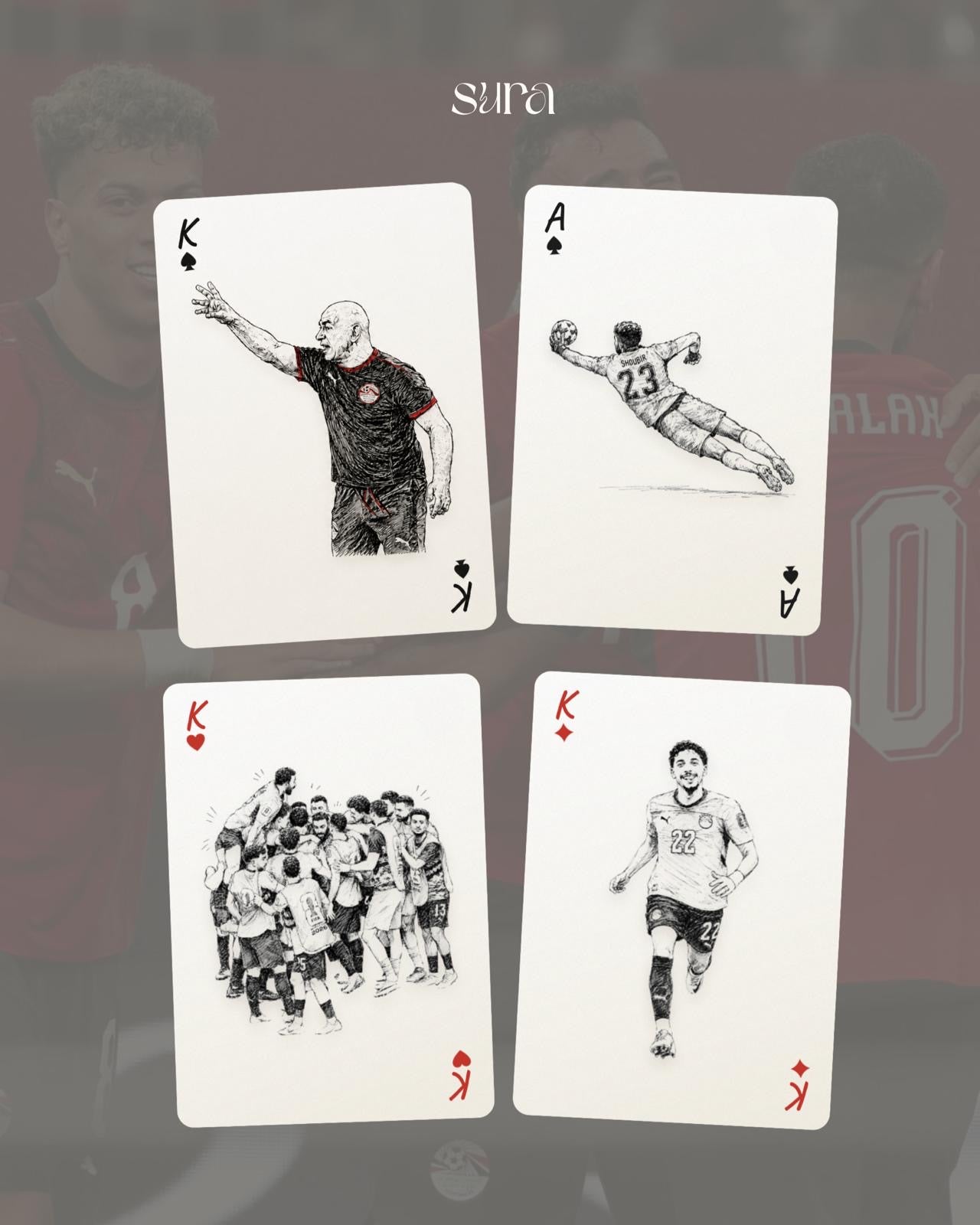 🇪🇬⚽️ The Pharaohs Deck - Sura Playing Cards